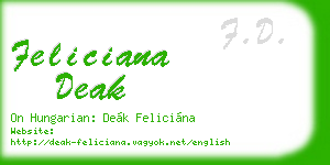 feliciana deak business card